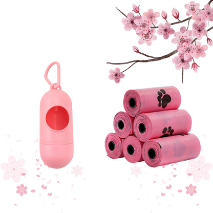 Cherry Blossom Eco-Friendly Poop Bags - 1 Month Supply