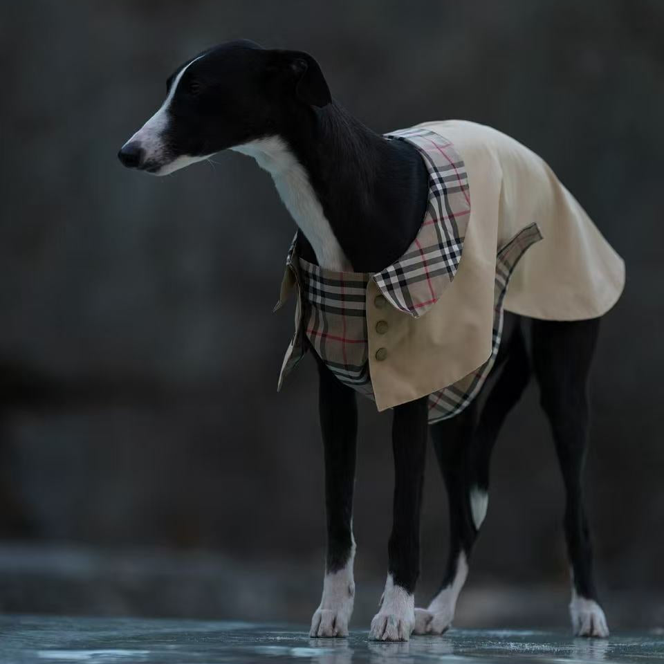 Handmade British Heritage Dog Coat — Classic Check Edition