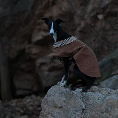 Handmade British Heritage Dog Coat — Waxed Plaid Edition