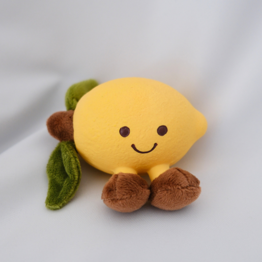 Jelly Dog™ Squeaky Plush – Lemon Chew Buddy for Trendy Pups