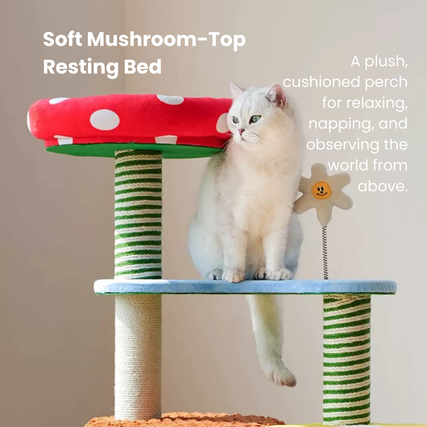 Deluxe 3-in-1 Multi-Function Cat Tree — Bed, Scratcher & Multi-Level Activity Tower