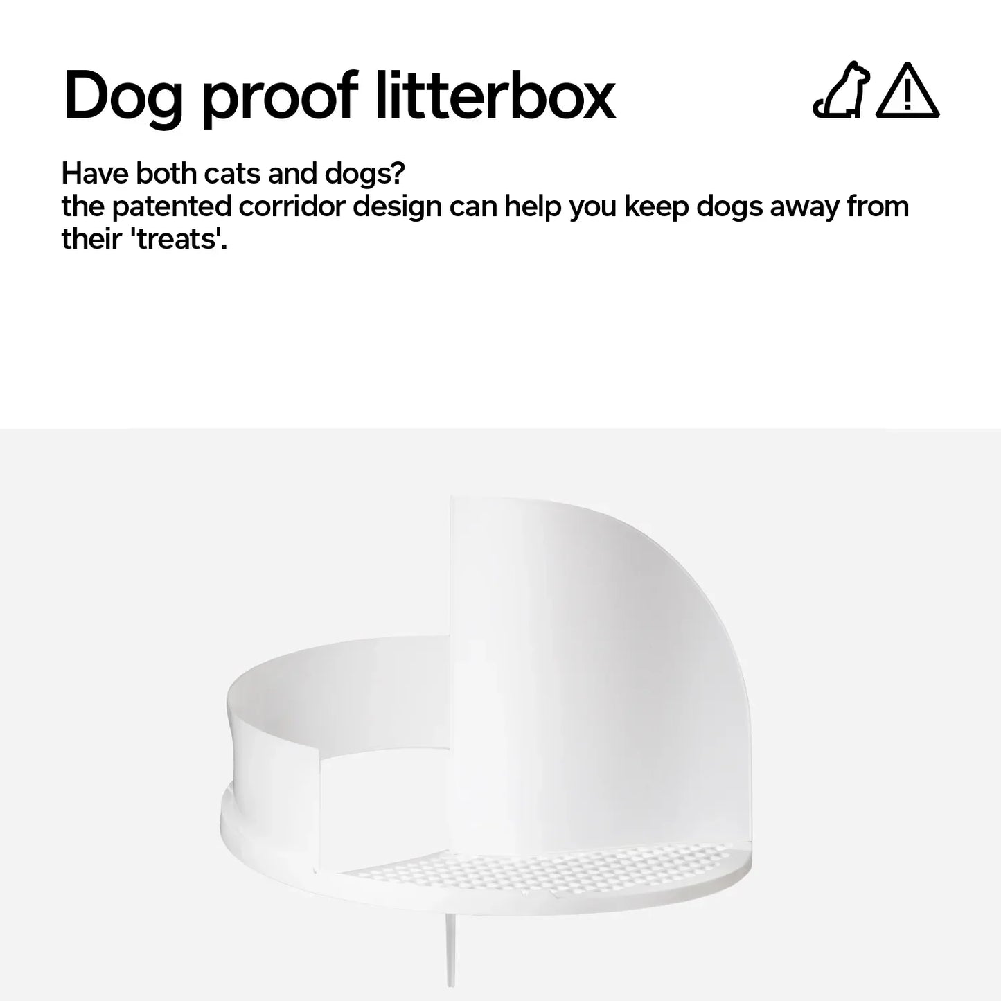 Snow Dome Cat Litter Box with Litter Leakage Guard and Dog Proof Design