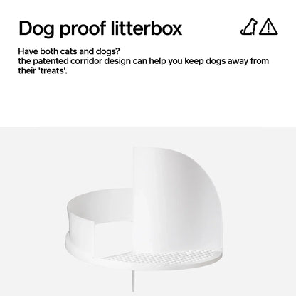 Snow Dome Cat Litter Box with Litter Leakage Guard and Dog Proof Design