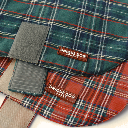 Unique Dog British Green Tartan Coat
