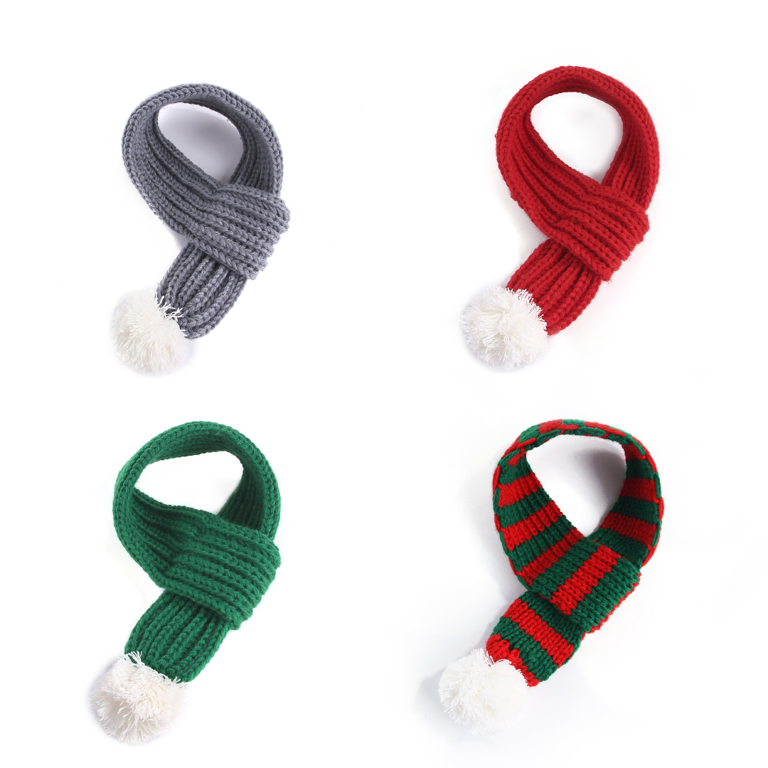 Holiday Hues Striped Pet Scarf