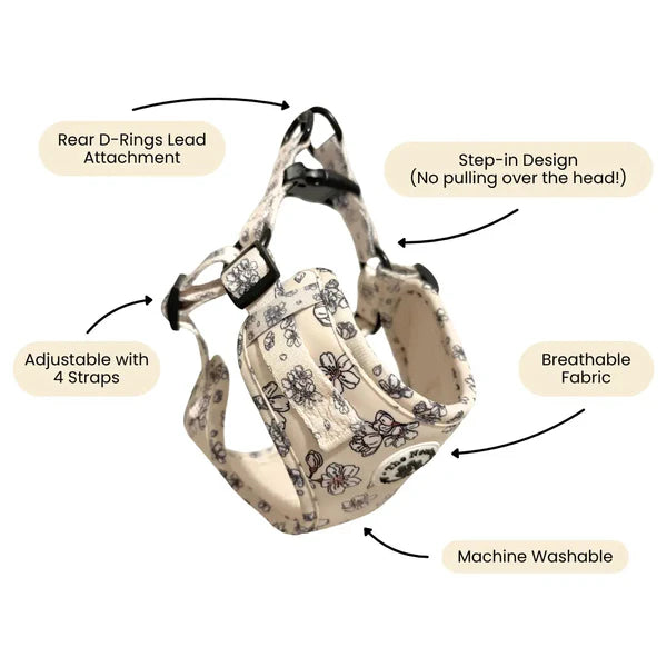 Adjustable Step-In Harness - Blooming Blossom