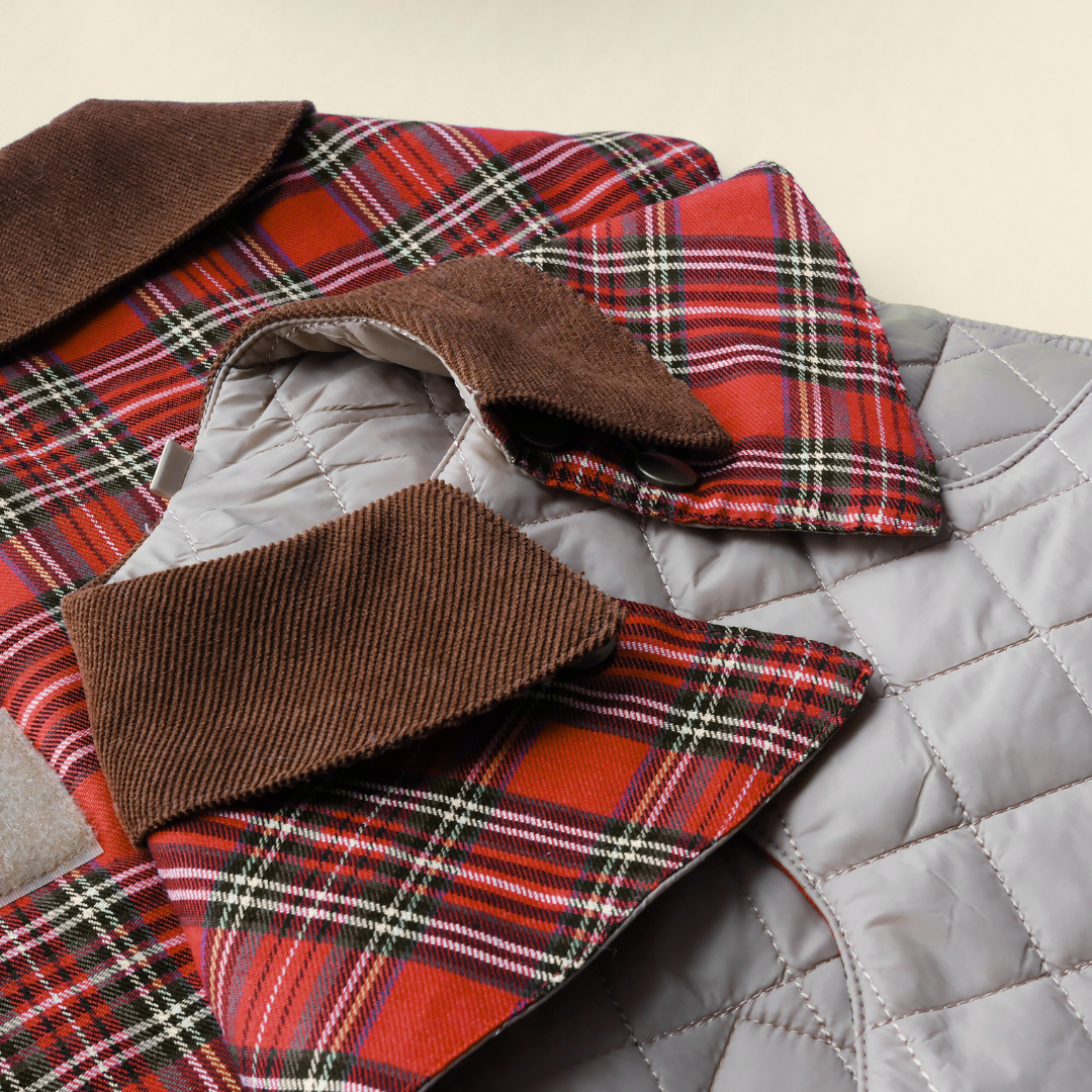 Unique Dog British Red Tartan Coat