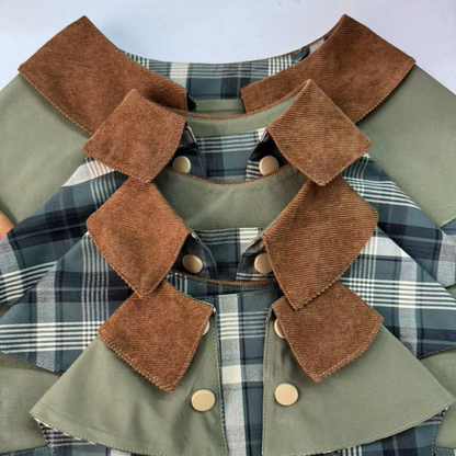 Handmade British Heritage Dog Coat — Olive Classic Field Edition