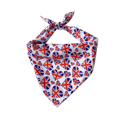 Union Jack Scatter Pet Bandana - Playful British Flair