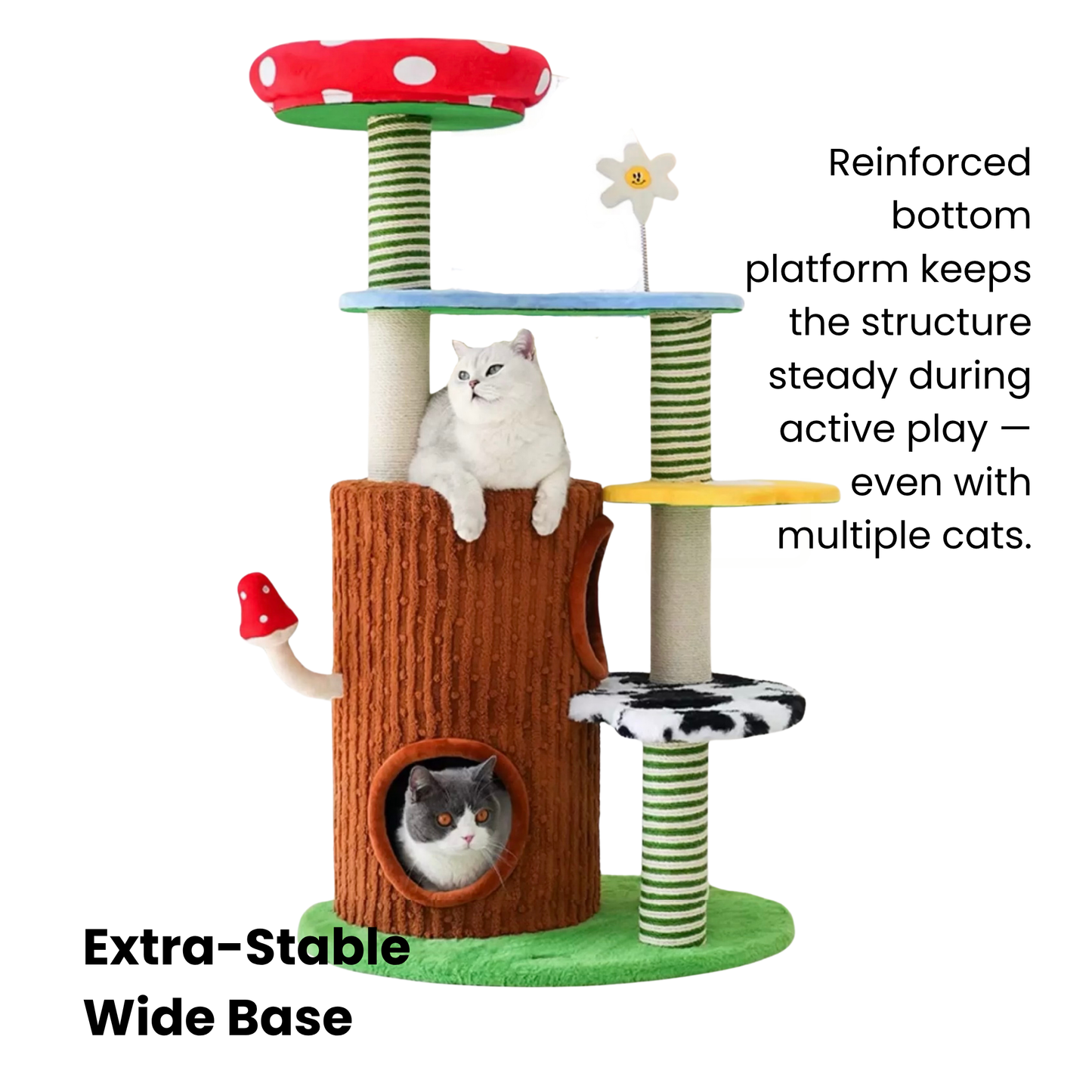 Deluxe 3-in-1 Multi-Function Cat Tree — Bed, Scratcher & Multi-Level Activity Tower