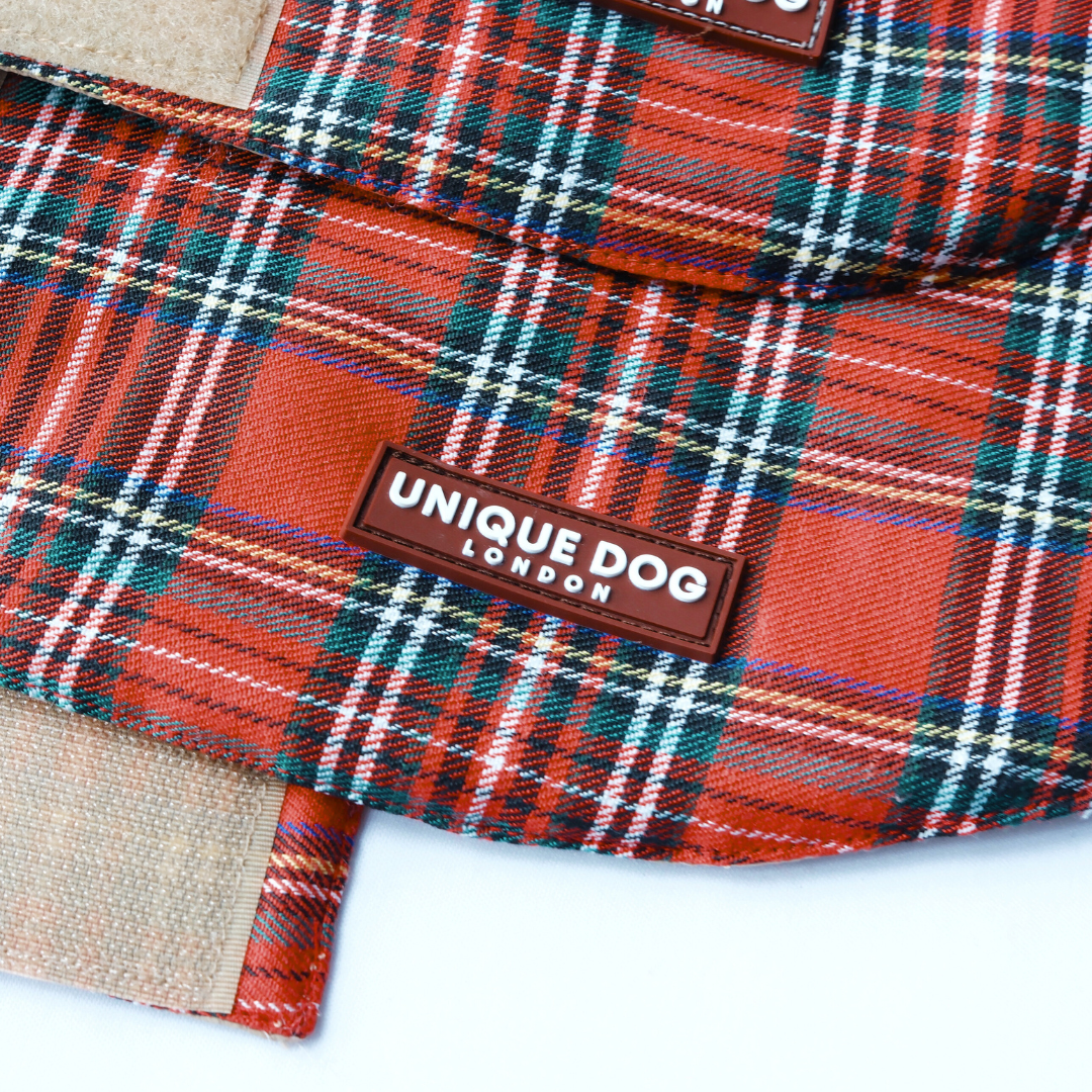 Unique Dog British Red Tartan Coat