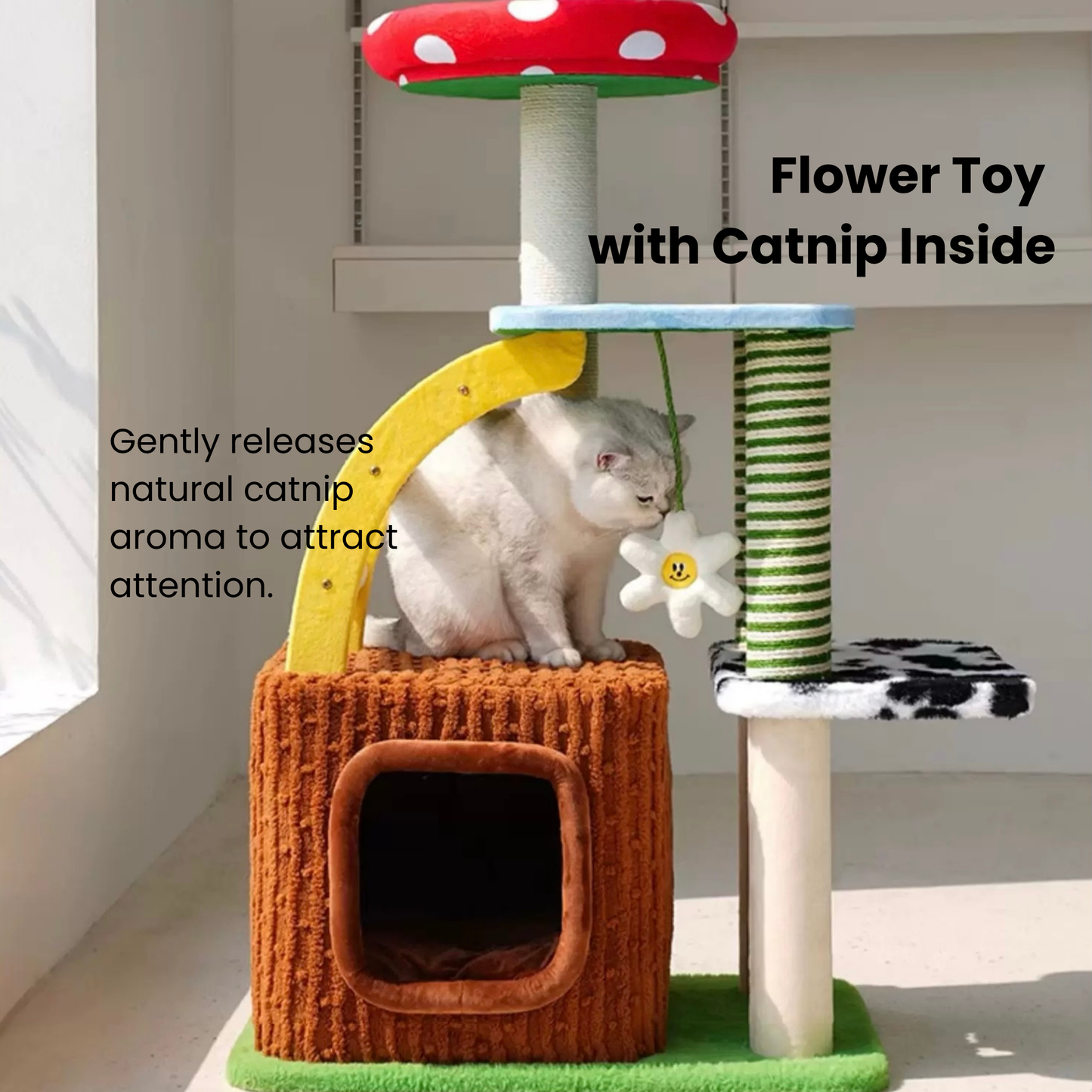 3-in-1 Multi-Function Cat Tree — Bed, Scratcher & Multi-Level Activity Tower