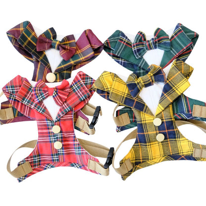 The Kensington Sunshine – Yellow Tartan Dog Harness