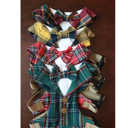 The Kensington Sunshine – Yellow Tartan Dog Harness