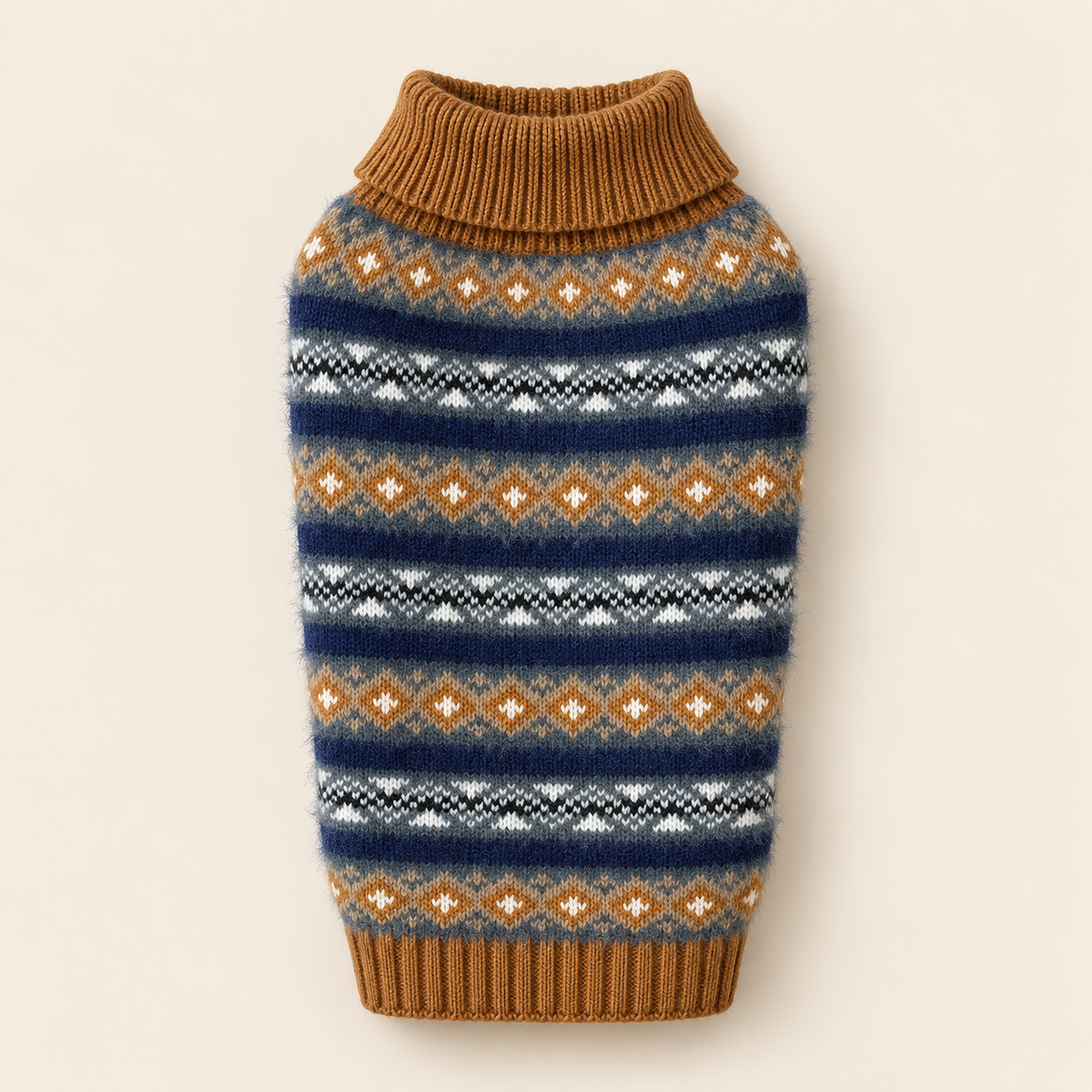 Pet Knit Jumper - Heritage Stripe Brown & Blue Jumper