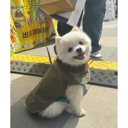 Handmade British Heritage Dog Coat — Olive Classic Field Edition