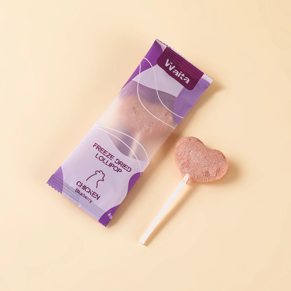 Freeze Dried Chicken and Blueberry Lollipop