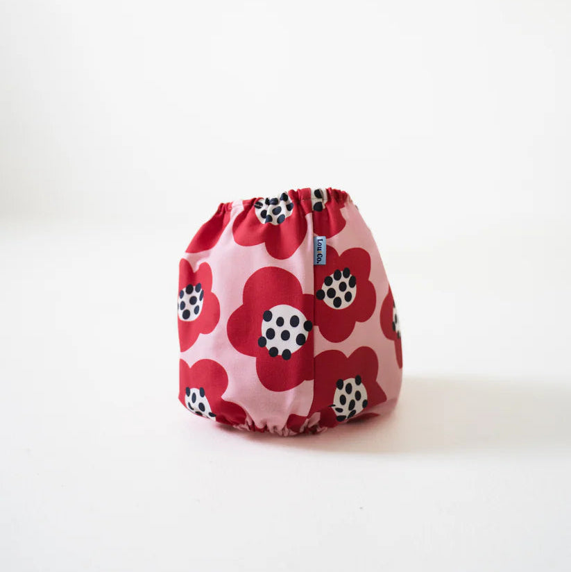 Dog Snood Red Flowers