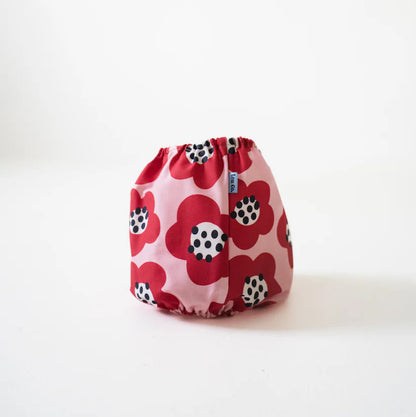 Dog Snood Red Flowers