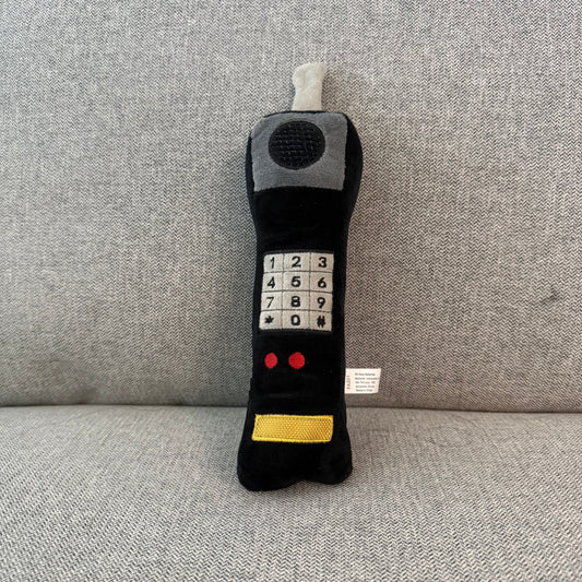 Retro Brick Phone Squeaky Dog Toy – 90s Throwback Plush for Cool Pups