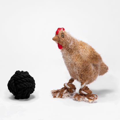 Woven Core Chicken & Hens Dog Toy – Durable Chew & Play