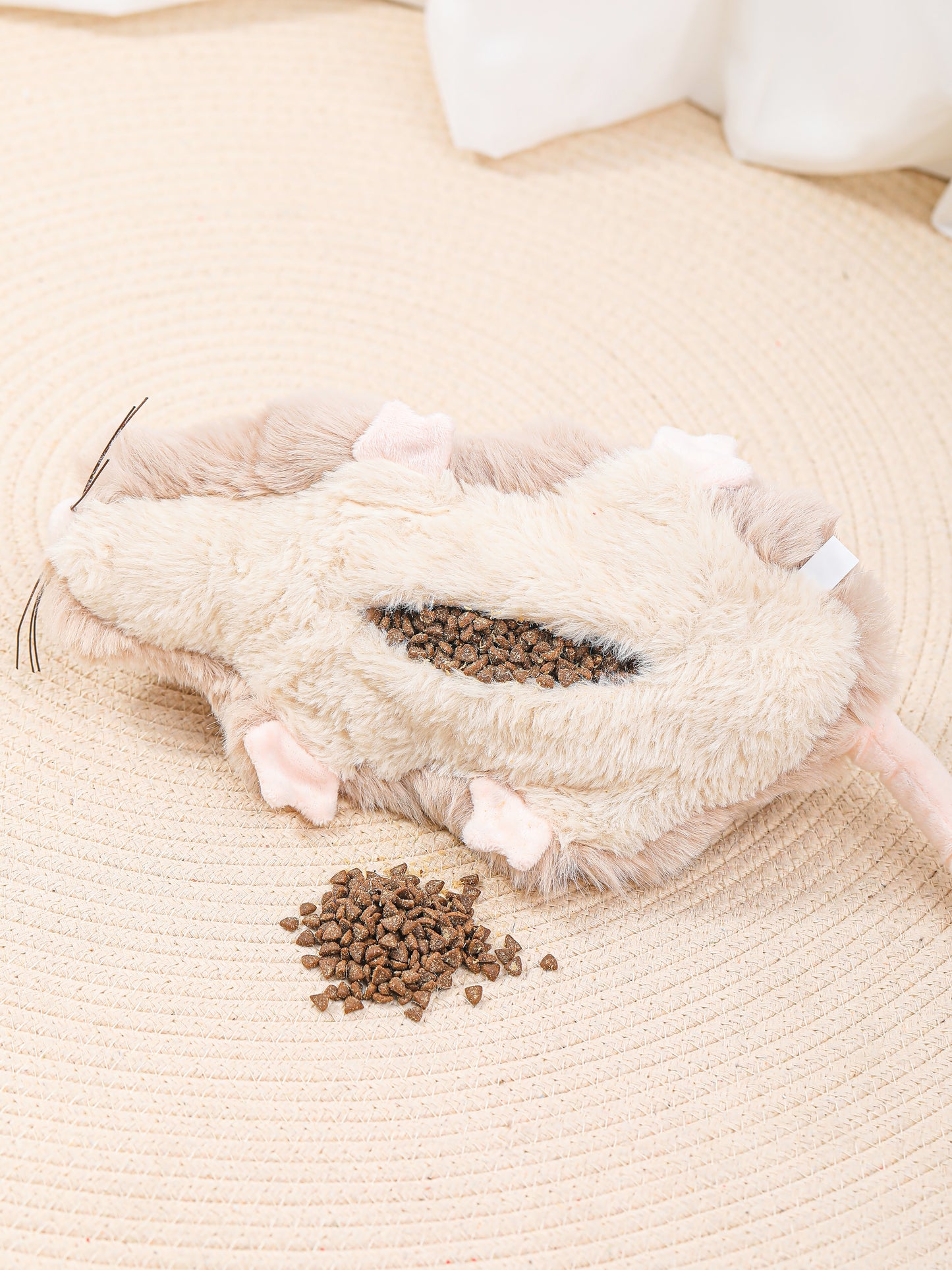 Snuffle Mouse Dog Toy – Nosework Puzzle Plush with Hidden Treat Pockets