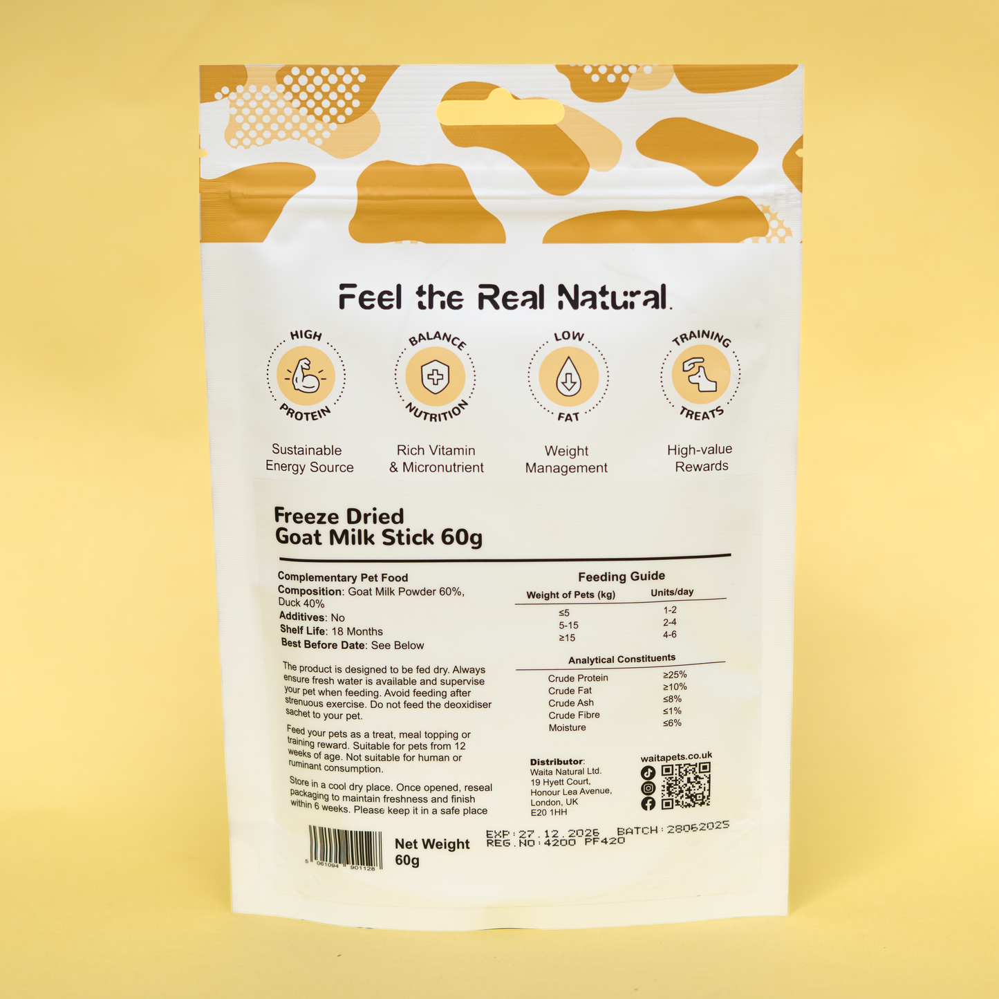 Freeze Dried Goat Milk Stick 60g