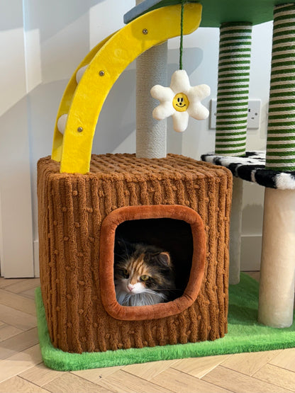 Deluxe 3-in-1 Multi-Function Cat Tree — Bed, Scratcher & Multi-Level Activity Tower