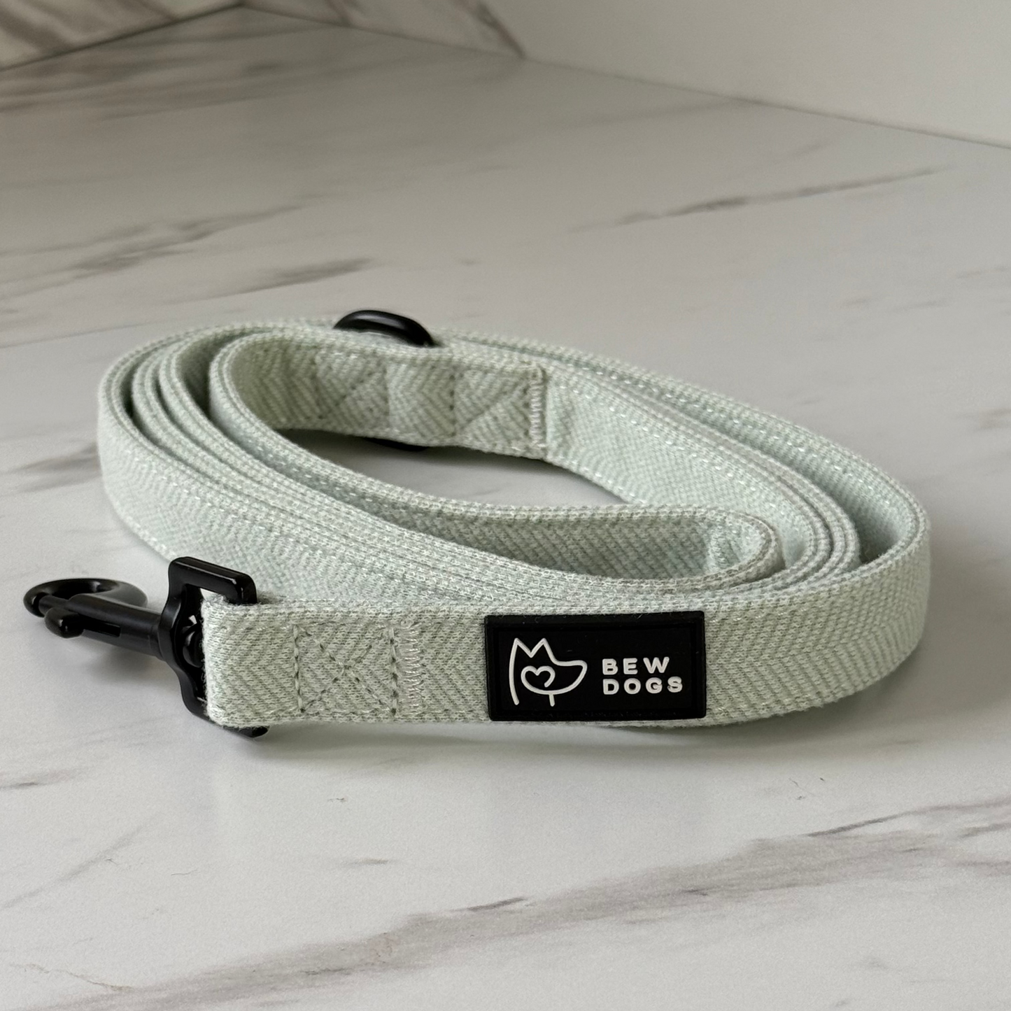 Mint Green Herringbone Dog Lead