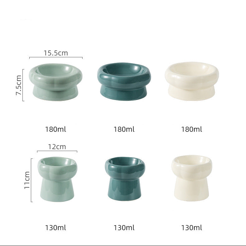 Ceramic bowls with dimensions and capacity details on a white background