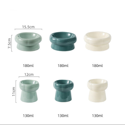 Ceramic bowls with dimensions and capacity details on a white background