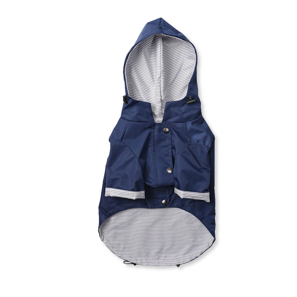 The Regent Navy Pet Raincoat