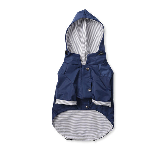 The Regent Navy Pet Raincoat