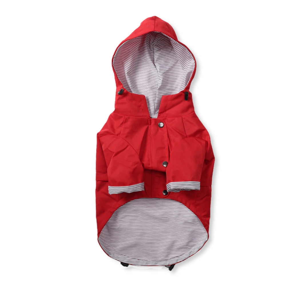 The Regent Red Pet Raincoat
