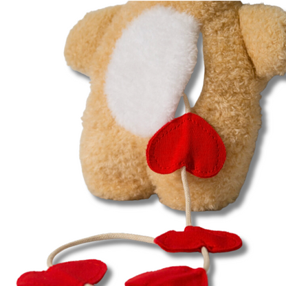 Huggable Heart Bear Snuffle Toy