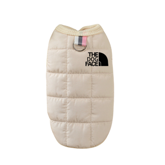 Plush-Lined Puffer Vest for Dogs - Snowy White