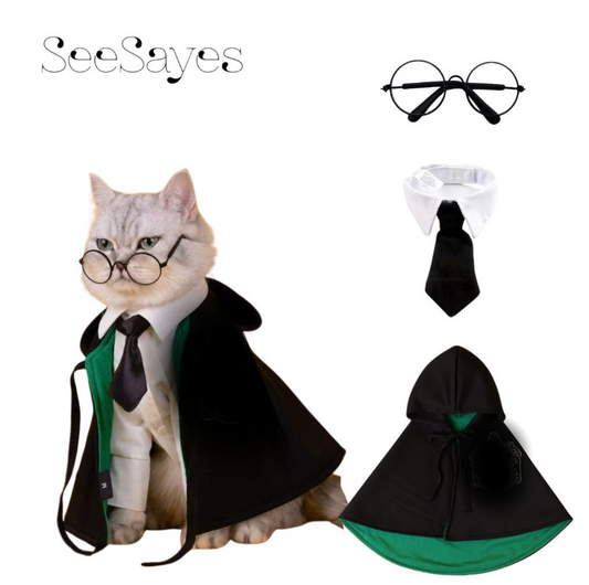 Slytherin Harry Potter Pet Cloak - Cunning and Ambitious for Your Pet