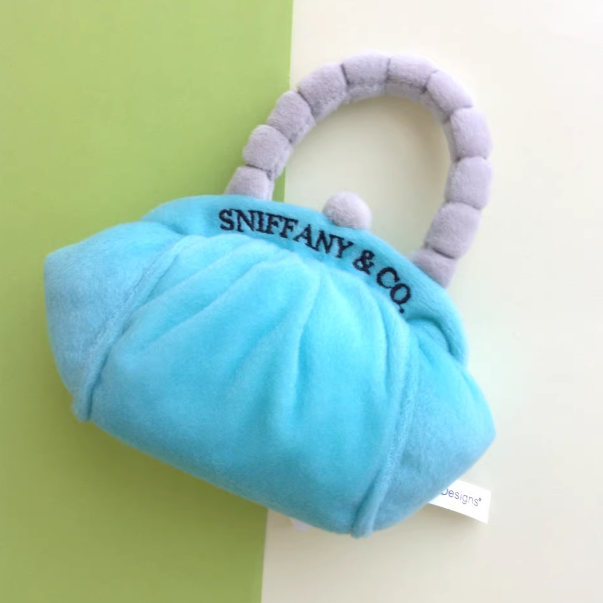 Luxury Plush Squeaky Dog Toy – Designer-Inspired Collection