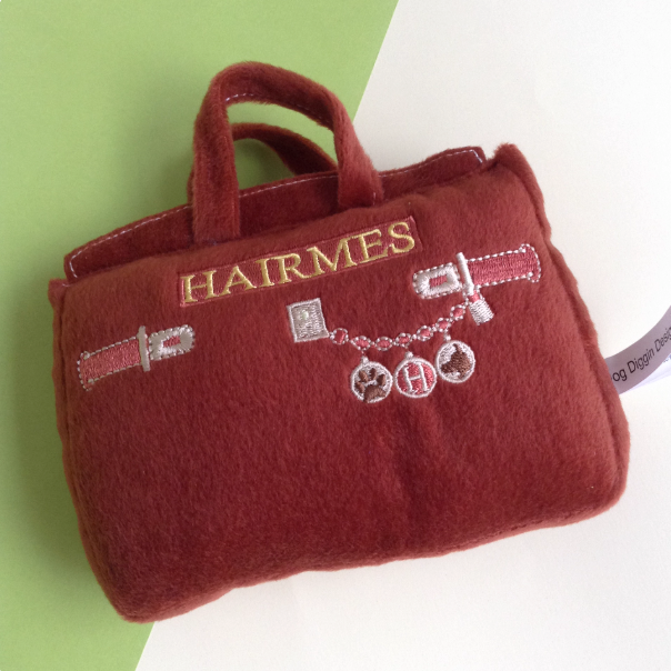 Luxury Plush Squeaky Dog Toy – Designer-Inspired Collection