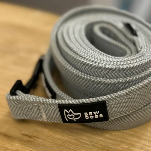 Blue Herringbone Dog Lead