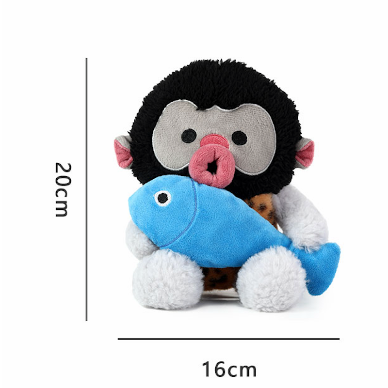 Prehistoric Play Dog Toy - Fishy Caveman
