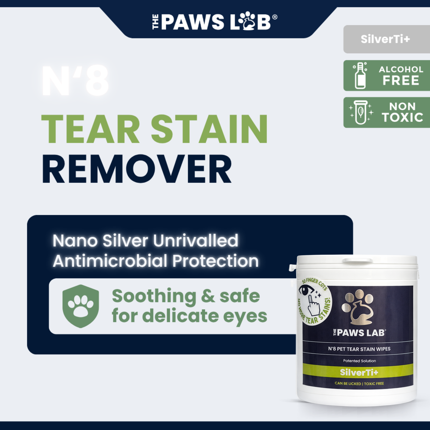 N°8 Tear Stain Wipes (50 pcs)