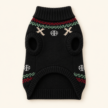 Xmas Dog Jumper - Navy Reindeer Jumper