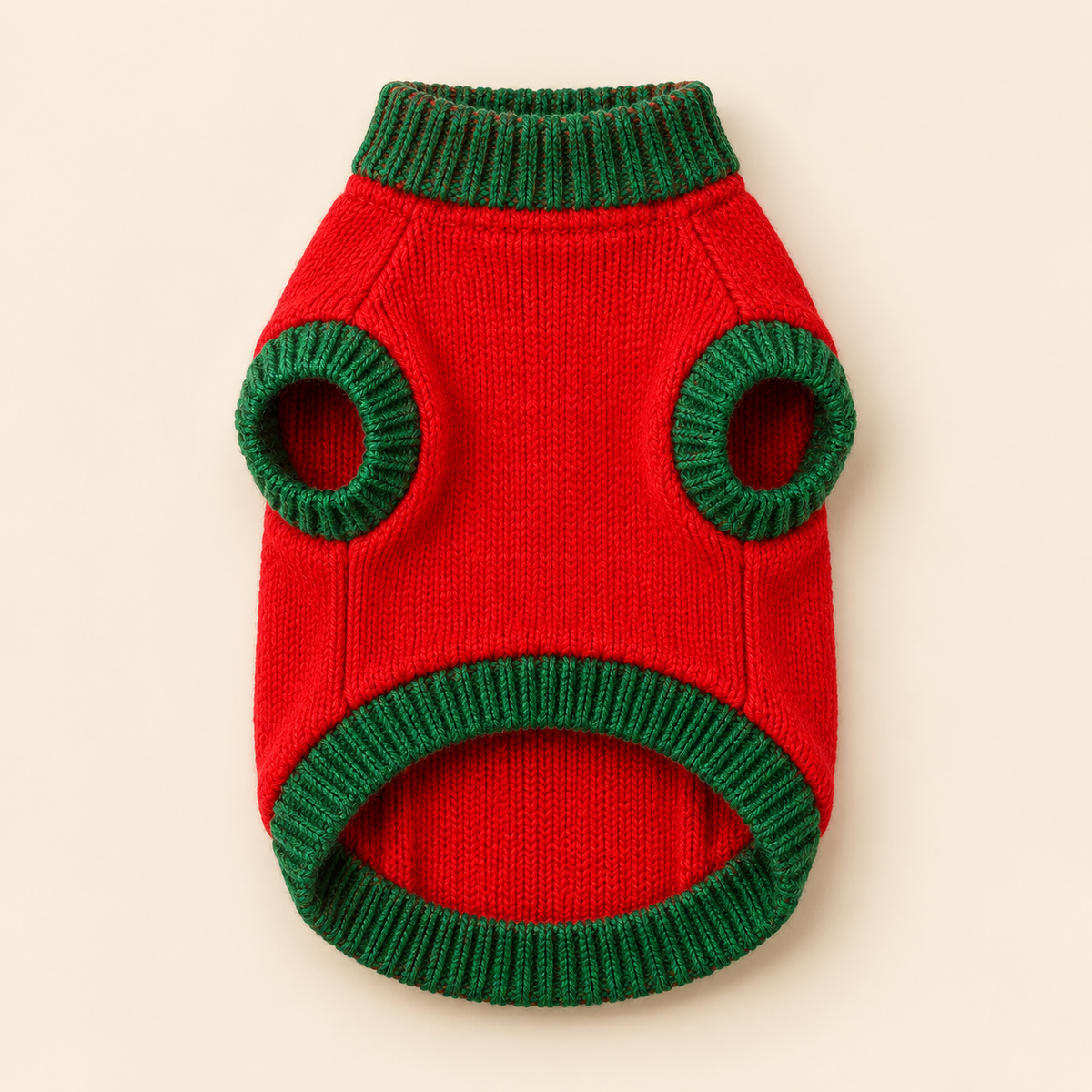 Xmas Pet Jumper - Festive Forest Red & Green Jumper