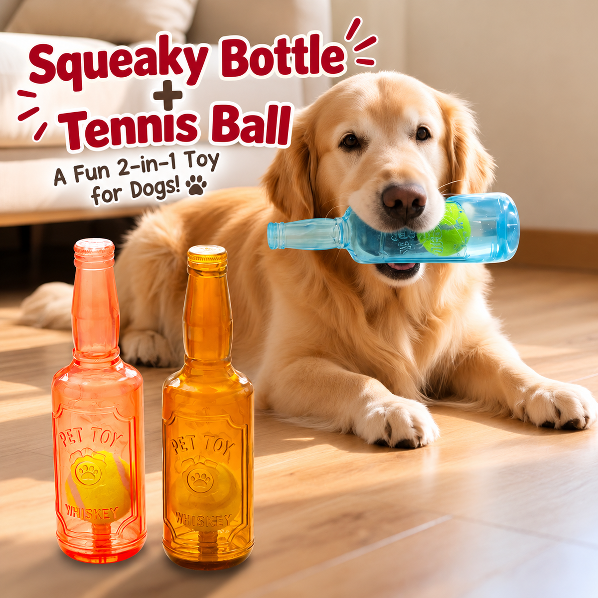 Bottle Ball Dog Toy - Green