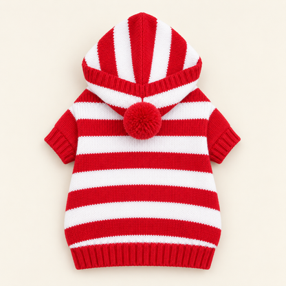 Xmas Pet Jumper - Candy Cane Stripe Jumper