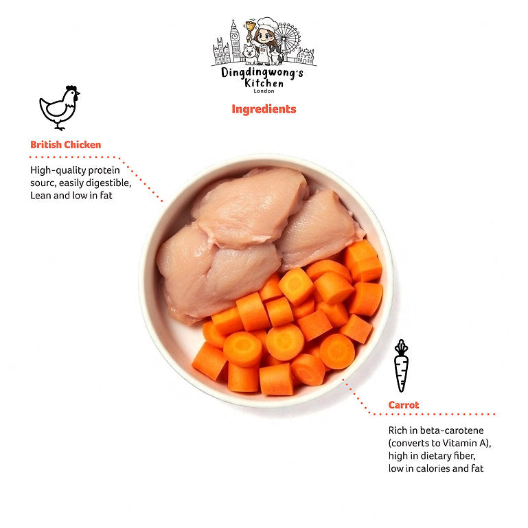Air-Dried Chicken & Carrot Chips / 20g