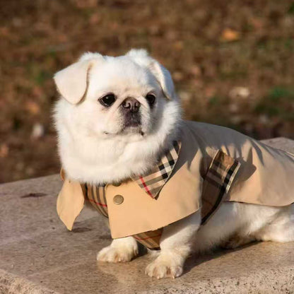 Handmade British Heritage Dog Coat — Classic Check Edition