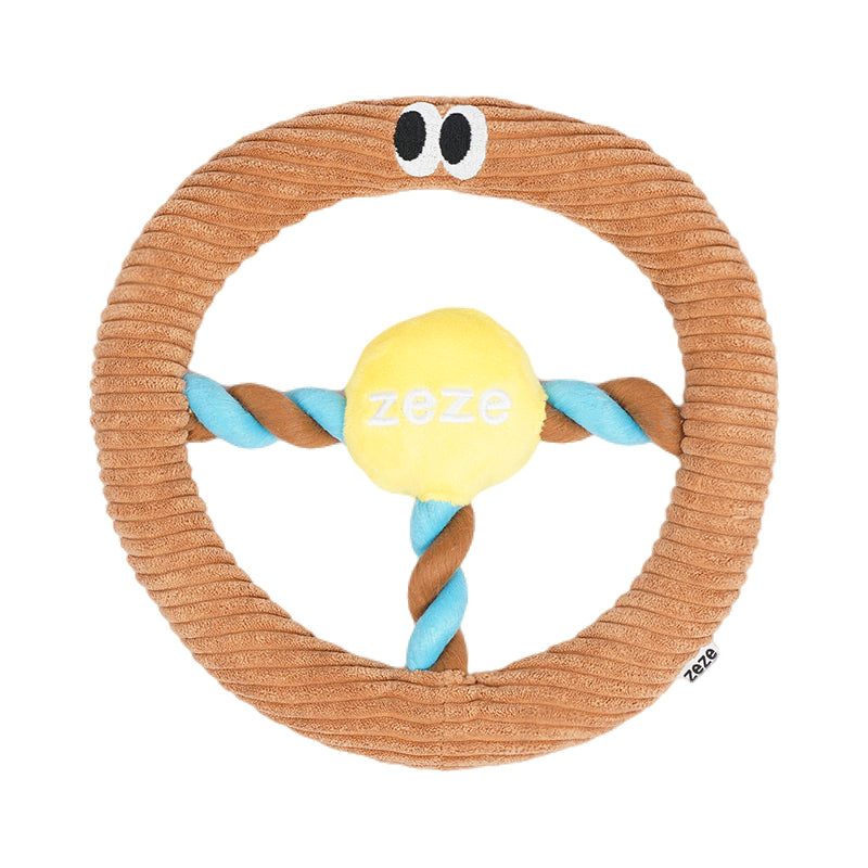 Didi Steering Wheel Rope Dog Toy (Brown)