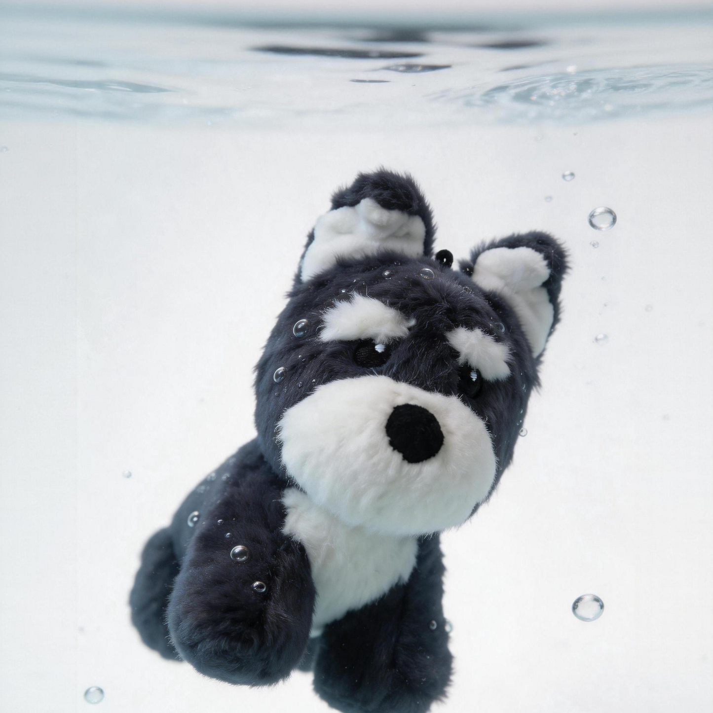 Schnauzer Washable Squeaky Dog Toy & Bag Charm